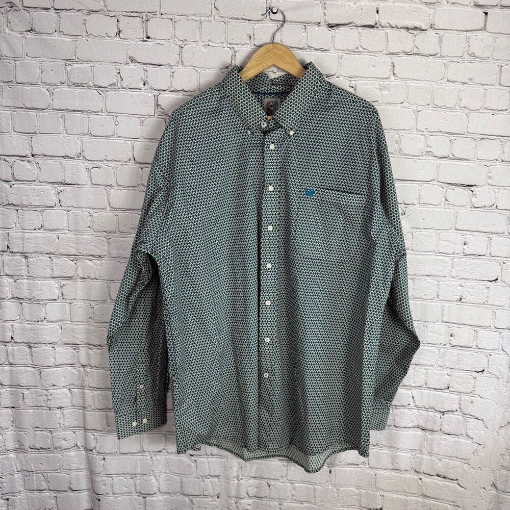Cinch Men's Geo Print Long Sleeve Button-Down Western Shirt 2XL